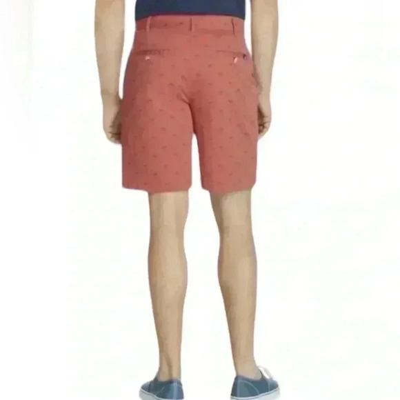 IZOD Men's Advantage Performance Schiffli Short Saltwater Red Sz. 40, 9" Inseam - Picture 3 of 3